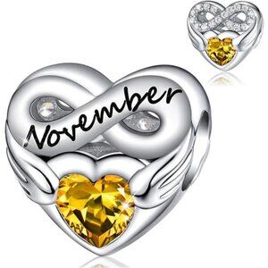 Birthstone Charms for Charms Bracelet- 925 Sterling Silver Love